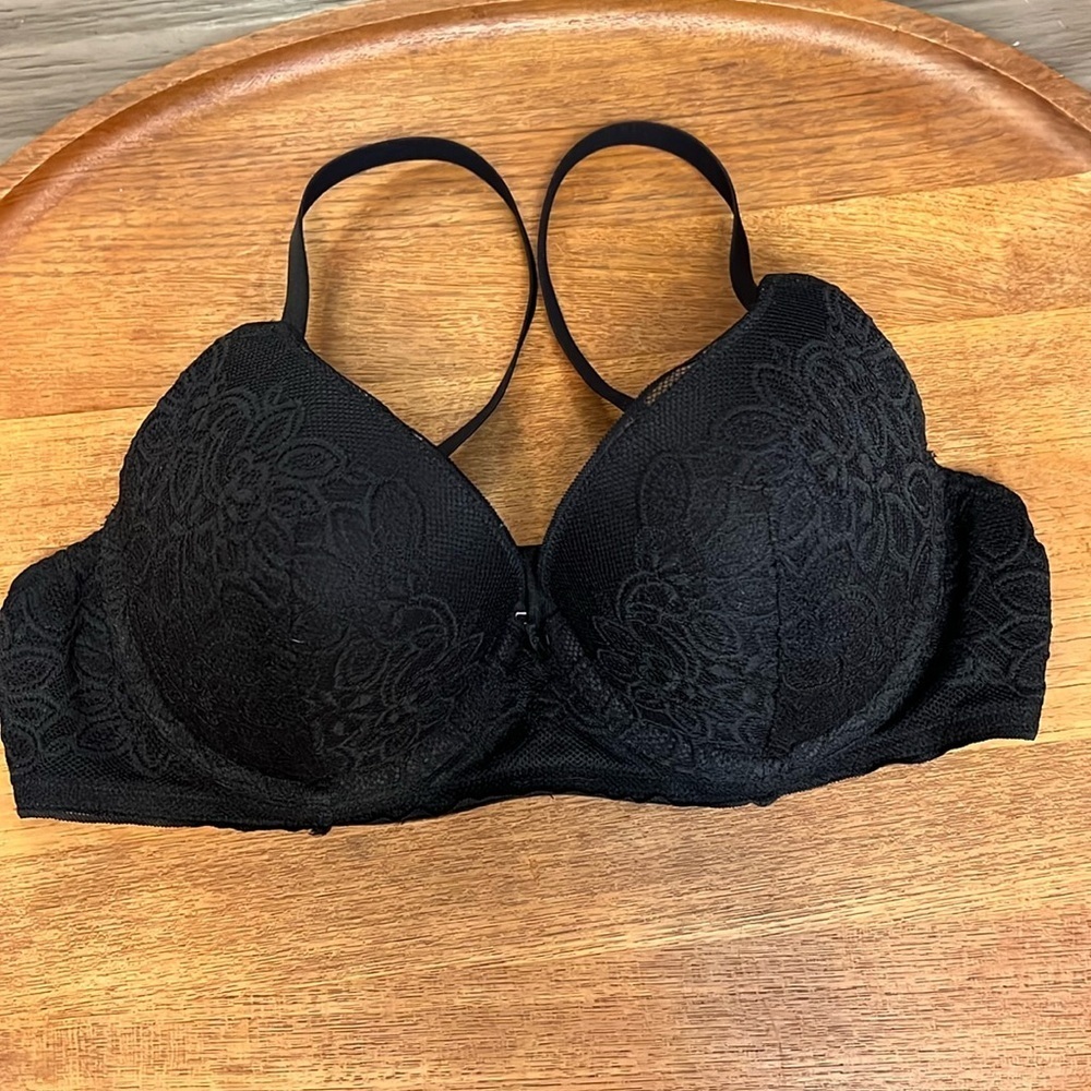 AERI BLACK LACE PUSH UP BRA 36C - Picture 1 of 16